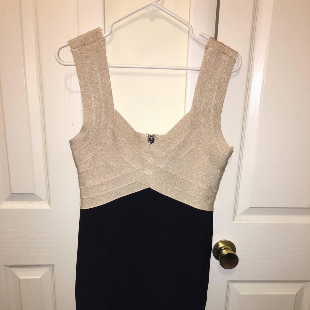 Bebe Gold and Black dress